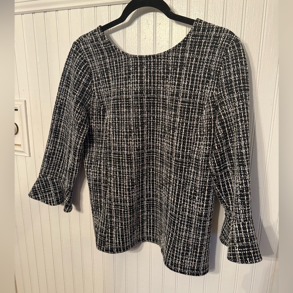 Talbots Flounce Sleeve Medium Blouse